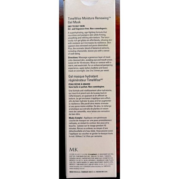 Mary Kay TimeWise Age-Fighting Moisturizer Renewing Gel Mask Dry to Oily 3oz - Picture 3 of 6